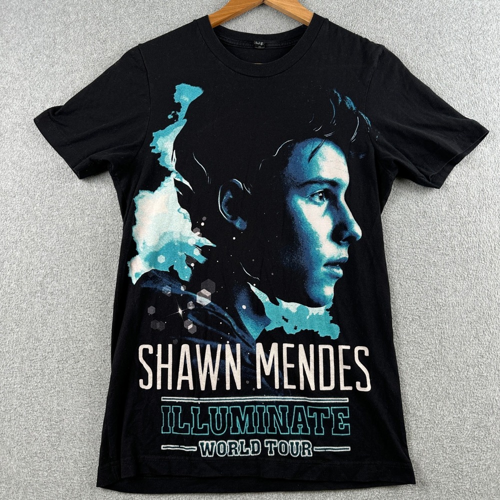 Shawn Mendes T Shirt Unisex S Black Illuminate World Tour Concert Graphic Tee